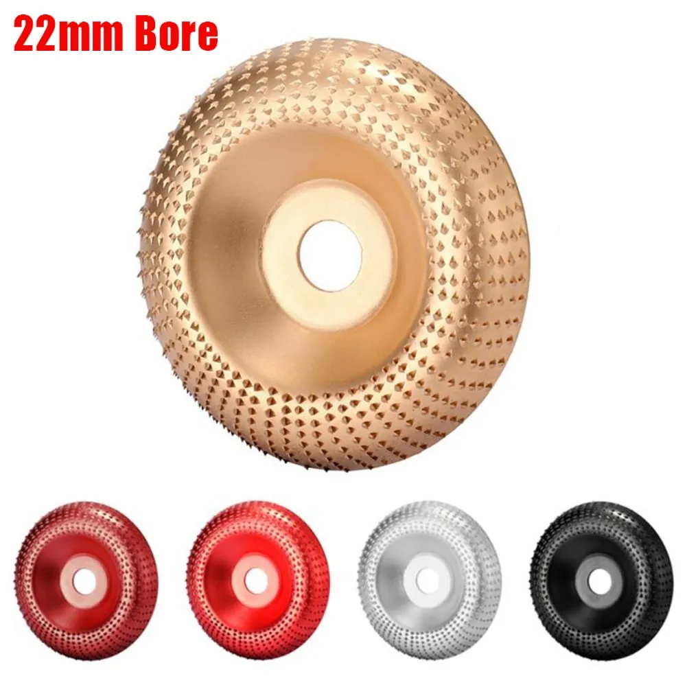 

100mm Carbide Steel Sanding Abrasive Disc 22mm Bore Shaping Carving Rotary Tool For WoodAngle Grinder Grinding Wheel