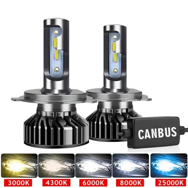 

2PCS LED Car Lights H4 LED CSP Chip H7 CANBUS 120W 20000LM LED Headlight Bulbs H1 H8/H9/H11 12V Auto led Headlamp Fog Light Bulb
