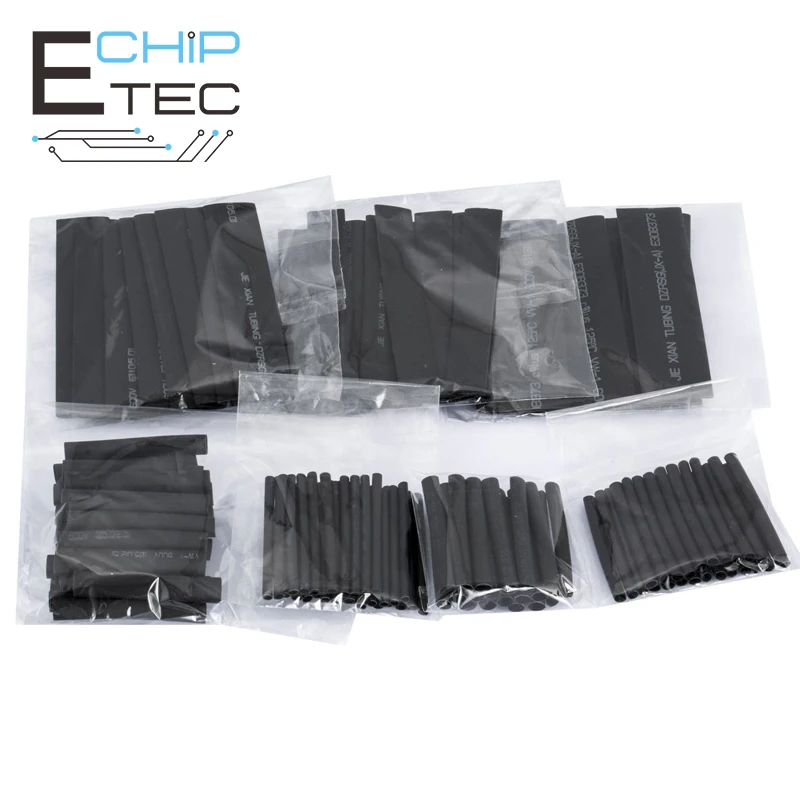 

Free shipping 127Pcs Heat shrink Sleeve Tube Combination Kit Electrical connection Wire pack cable waterproof shrinkage 2:1