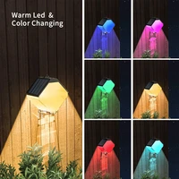 led solar powered lamp outdoor waterproof garden wall light holiday courtyard staircase decoration hanging light fence light