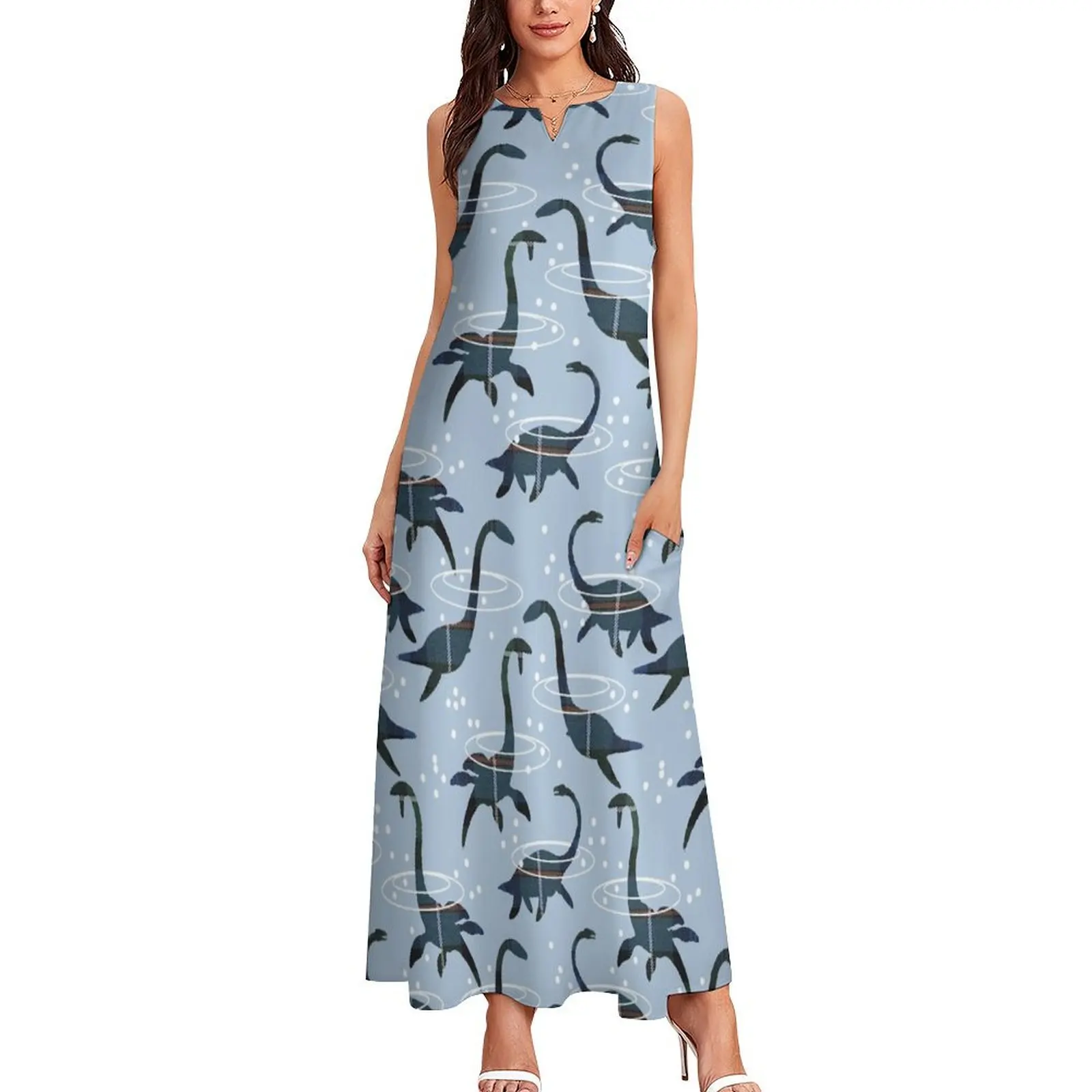 Длинное платье Nessie платья с длинными рукавами женское роскошное праздничное