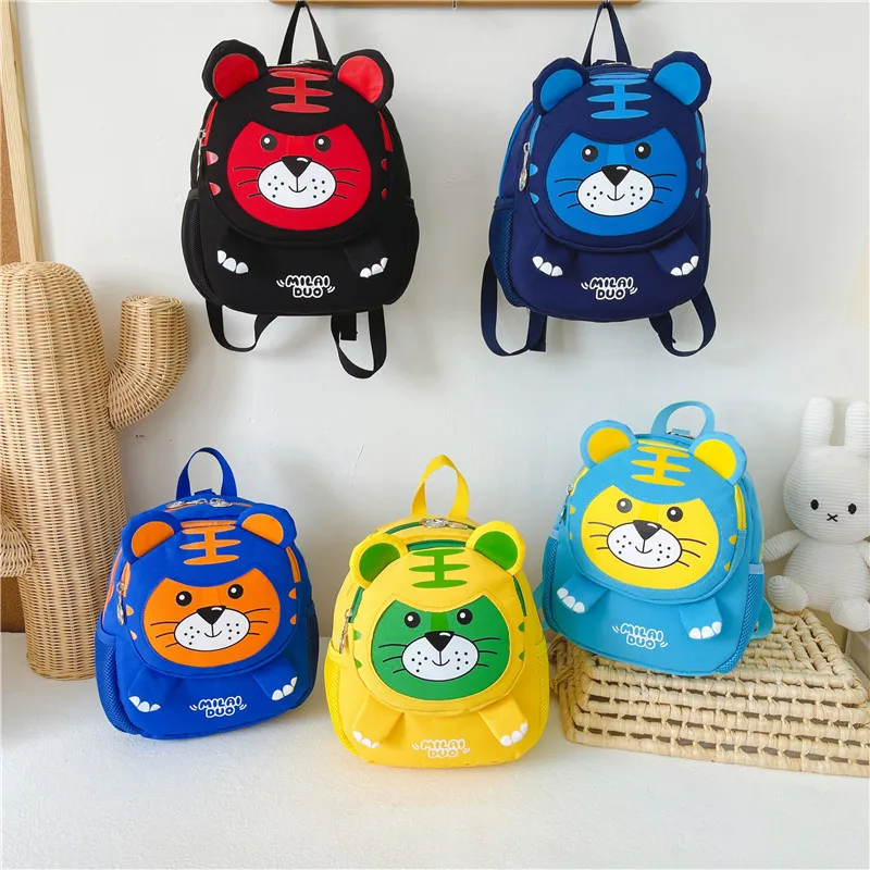 

Cartoon Handsome Tiger Backpack Lovely Super Cute Baby Ultralight Children's Kindergarten Schoolbag Small Medium Class Boy Girls