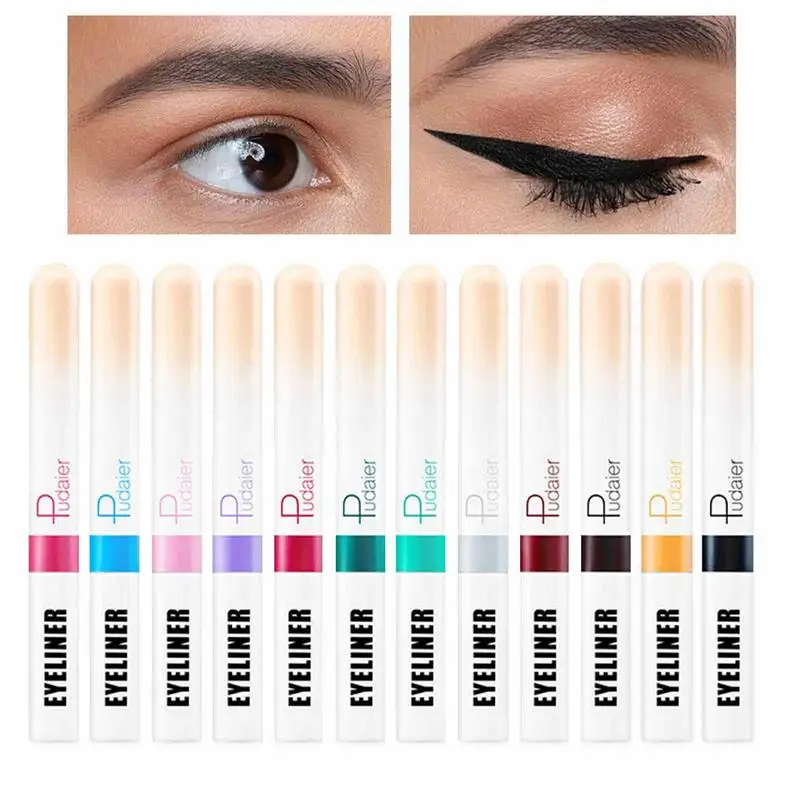 

Набор матовой жидкой подводки для глаз, неоновая Водостойкая Подводка для глаз, 12 цветов, Стойкая подводка