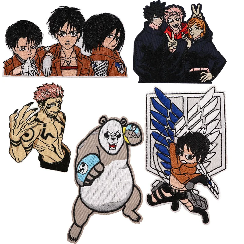 

Anime Attack on Giant Costume Decoration Patches Cursed Back Battle Embroidery Cloth Patch Cartoon Patch Pack Coat Patch