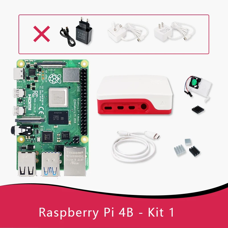 

Официальный Raspberry Pi 4 Kit 1,2 (Φ + SD карта 16GB + Power или клавиатура мышь) PI 4B Board ARM 1GB 2GB 4GB 8GB быстрее, чем 3B +