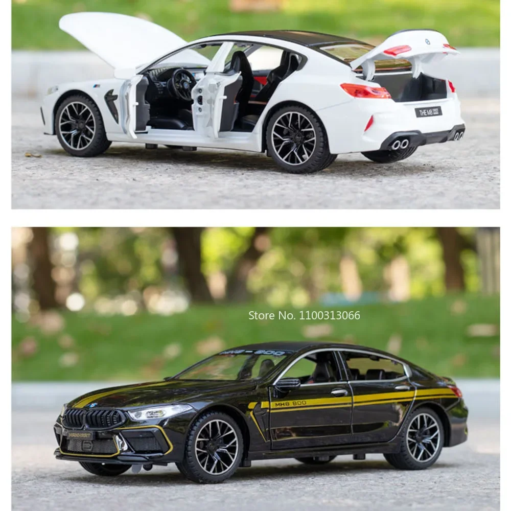 1:24 BMW M8 MH8-800 игрушки миниатюрные автомобили литые под давлением модели из сплава