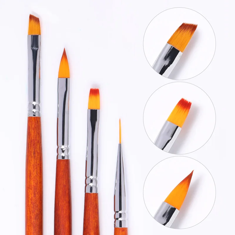 

Профессиональная акриловая кисть для ногтей, кисть для жидкого порошка, ручка для рисования ногтей, кисть для УФ-гель-лака, инструменты для ...