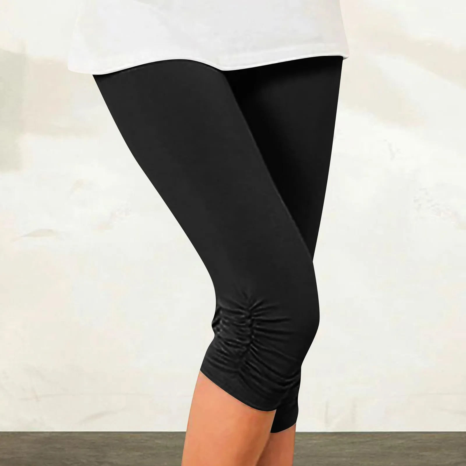 Женские облегающие брюки дышащие спортивные эластичные плиссированные для