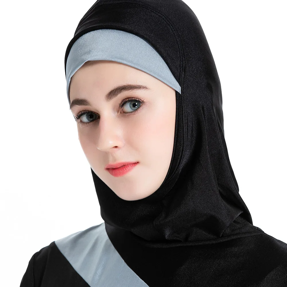 Muslim Black Swimwear 3pcs Full Coverage Sleeve Swimsuits Islamic Water Sports Elegant Bathing Beachwear Arabic Sun Protected