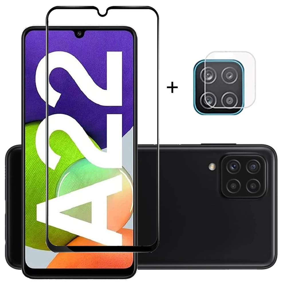 

2IN1 Protective Glass For Samsung Galaxy A22 5G Camera Lens Film Screen Protector A 22 A32 5G A02S Tempered A52s On A22 SM-A226B