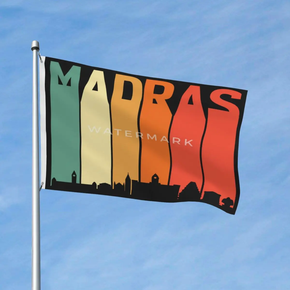 

Madras Chennai Skyline Tamil Language Culture декор с флагами современный с металлическими Люверсами устойчивый к выцветанию легкий деликатный