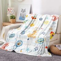 rocketplanet 3d print flannel blanket cartoon small fresh blanket machine washable plush blanket home decor fluffy
