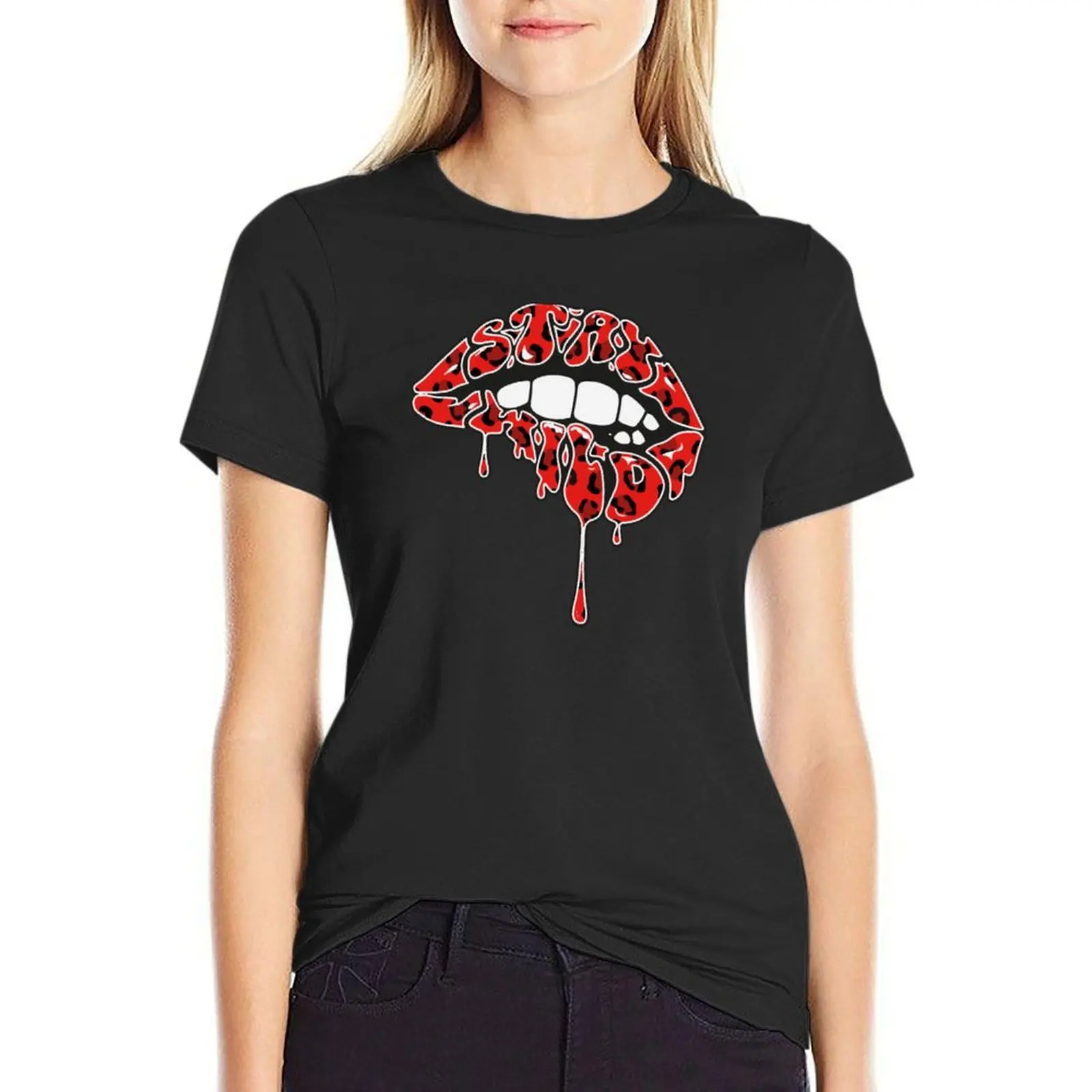 Женская хлопковая Футболка бен азеларт из коллекции Stay Wild Lips Merch
