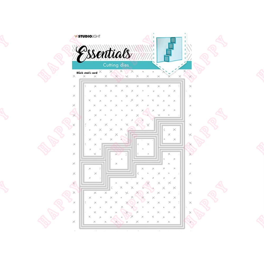 

Новинка 2022 года, металлические пресс-формы в виде блочной лестницы, открытки для скрапбукинга «сделай сам», бумажные поздравительные откры...