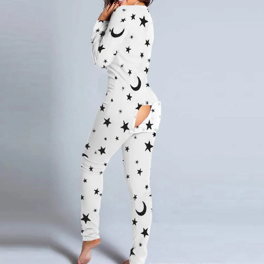 

Women Pajamas Sleepwear Lady Bodysuits Functional Buttoned Flap Soft Great Sexy Women Pajamas