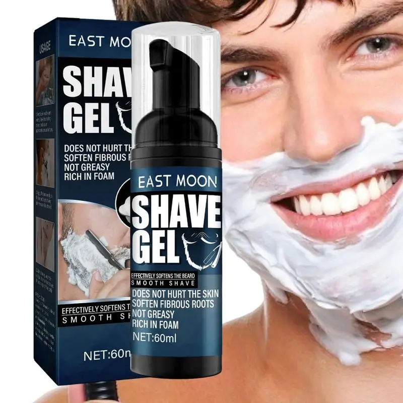 

Shave Gel Foam Gentle Moisturizing Shaving Cream For Refreshing Cleaning Softening Beard 2.02 Fl.Oz Shaving Gel For Smooth Shave