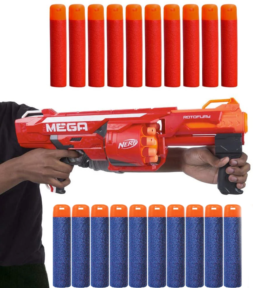 

Nerf Sniper Rifle Darts Bullets Mega Red Foam Darts Mega Bullet Refill 30Pcs Big Hole Head Bullets for N-Strike Mega Series