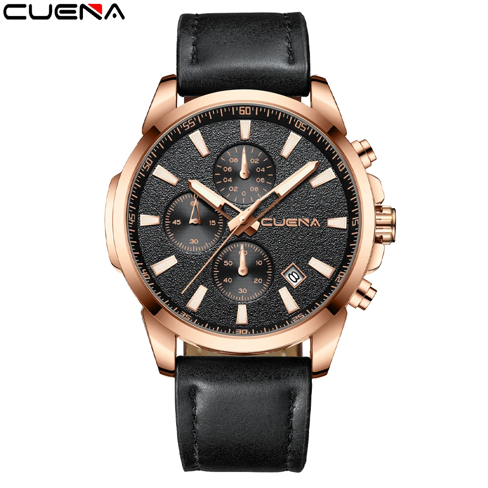 Новинка 2022 года аналоговые модные часы CUENA повседневные светящиеся кварцевые