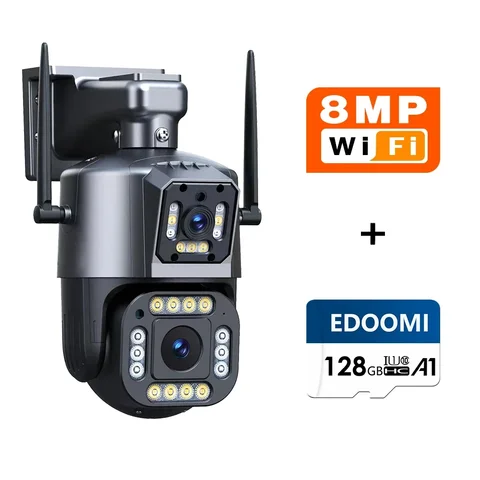 Камера Наружного видеонаблюдения HD, 8 Мп, PTZ, Wi-Fi