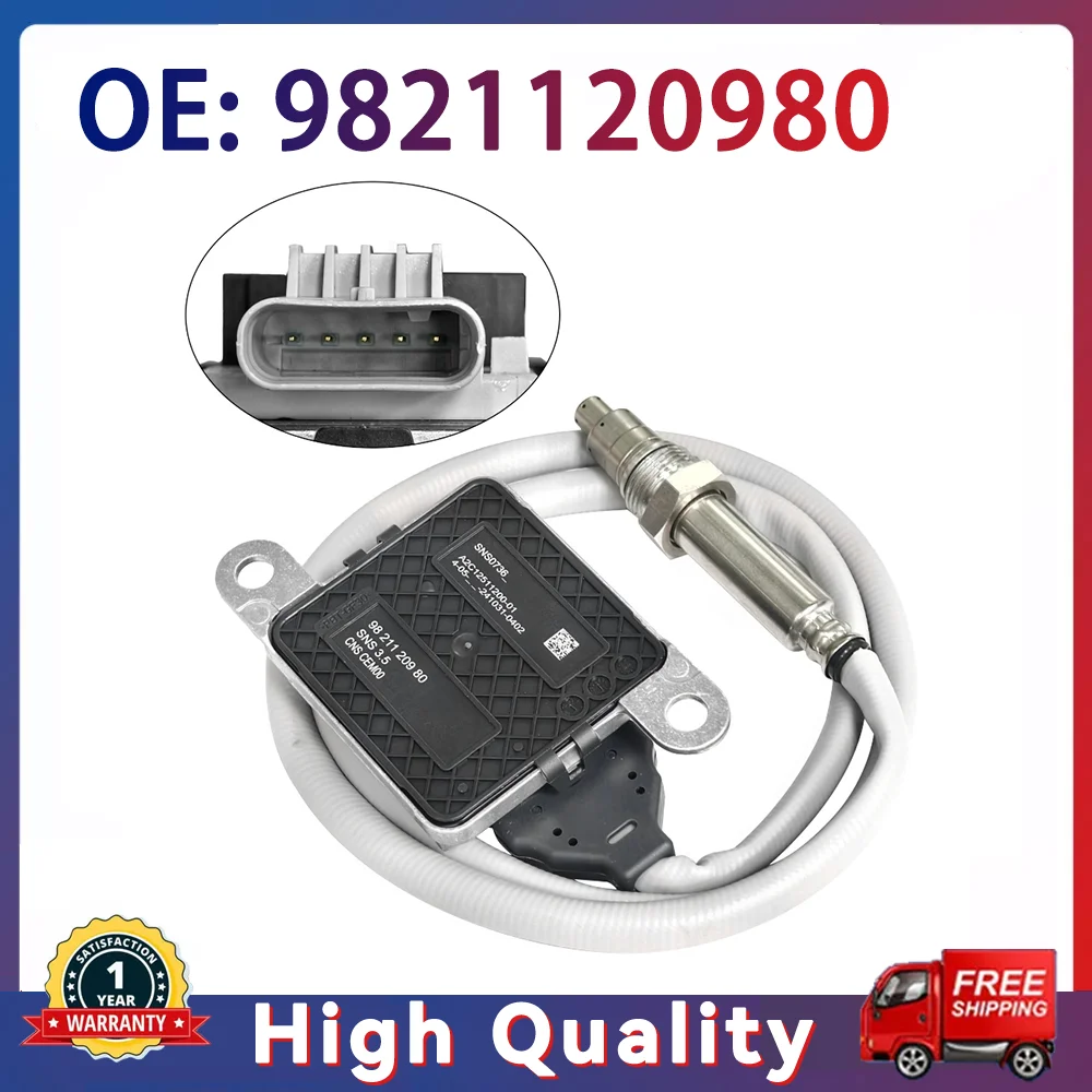 Фото 9821120980 9675358480 Новый датчик NOX Датчик оксида азота для Citroen C3 C4 5008 Peugeot 208 308 1,6 2,0 HDi BlueHDi Di 5WK96746A №1