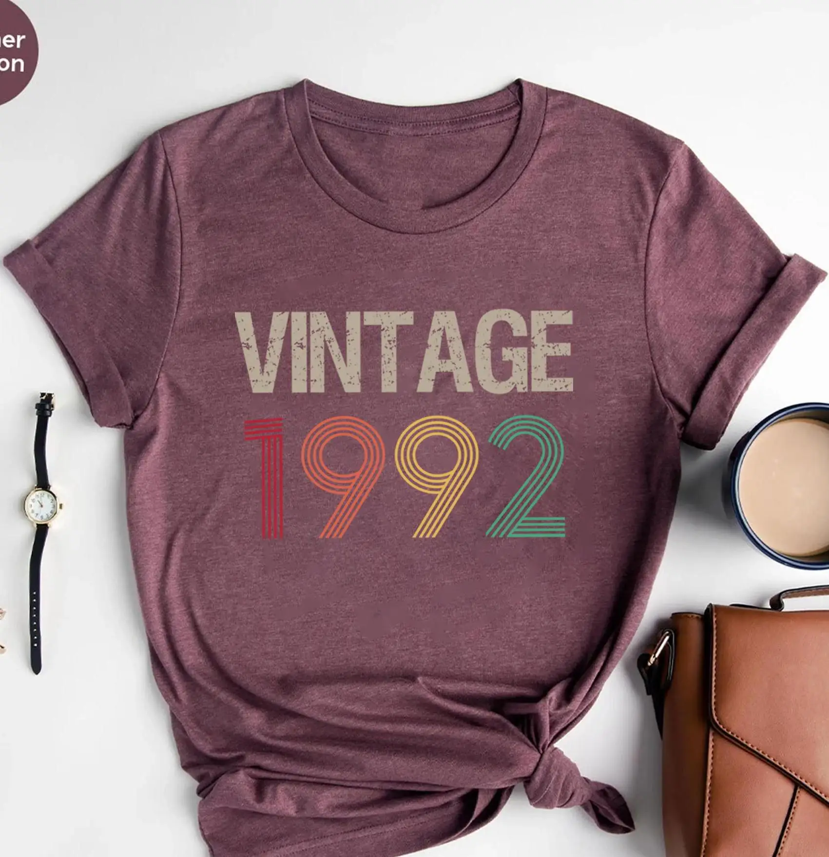 Винтажная футболка 1992 года на 32 дня рождения для женщин ретро и мужчин лучший