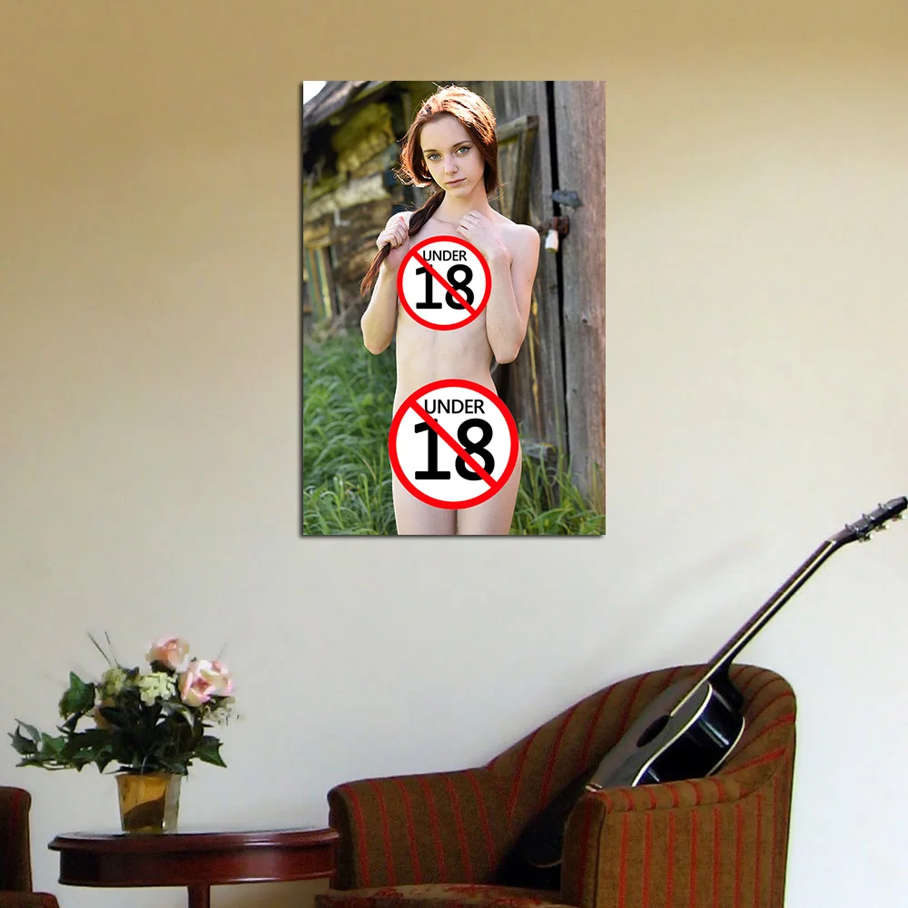 Модный сексуальный женский настенный художественный постер телесного цвета