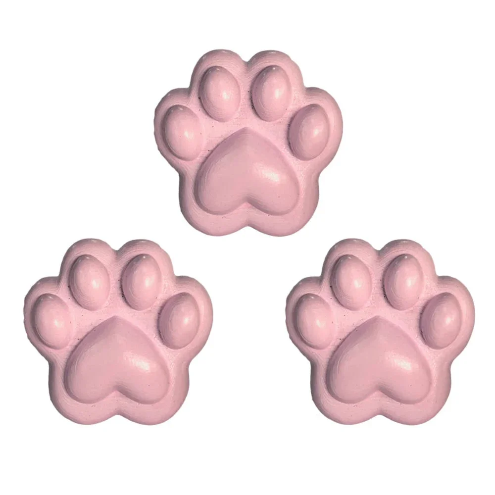 

3 Pcs Cute Cat Paws Cabinet Knobs Resin Dresser Closet Handle Pulls Cupboard Door Knobs Drawer Pulls,Pink