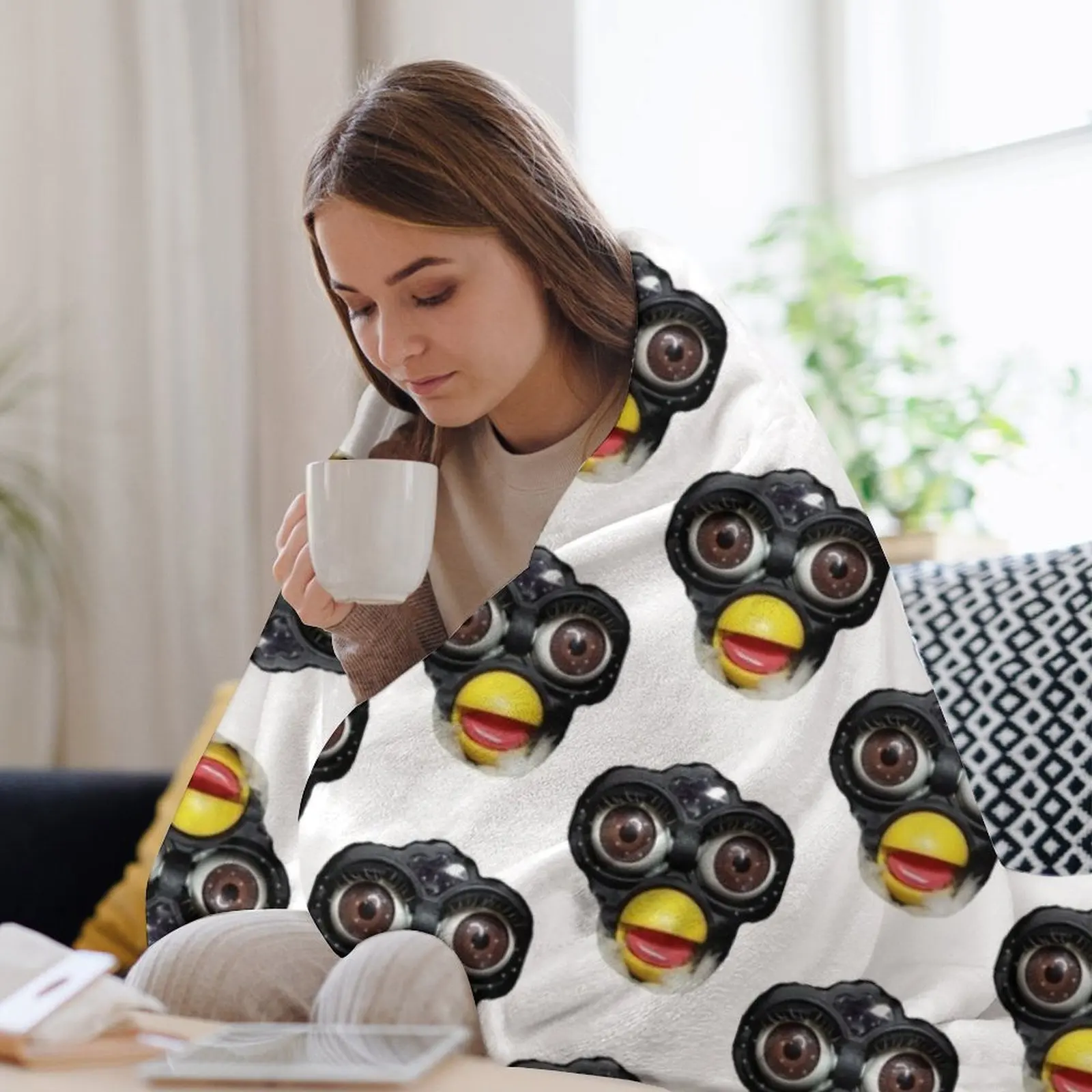 Одеяло Furby face Дизайнерские одеяла манга