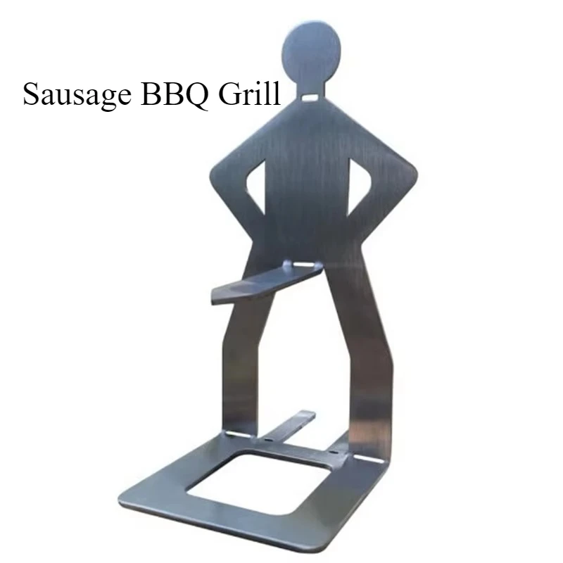 

1/2 шт. подставка для колбас для барбекю из нержавеющей стали, портативная вилка для барбекю, уличный кемпинг, домашние инструменты для барбекю