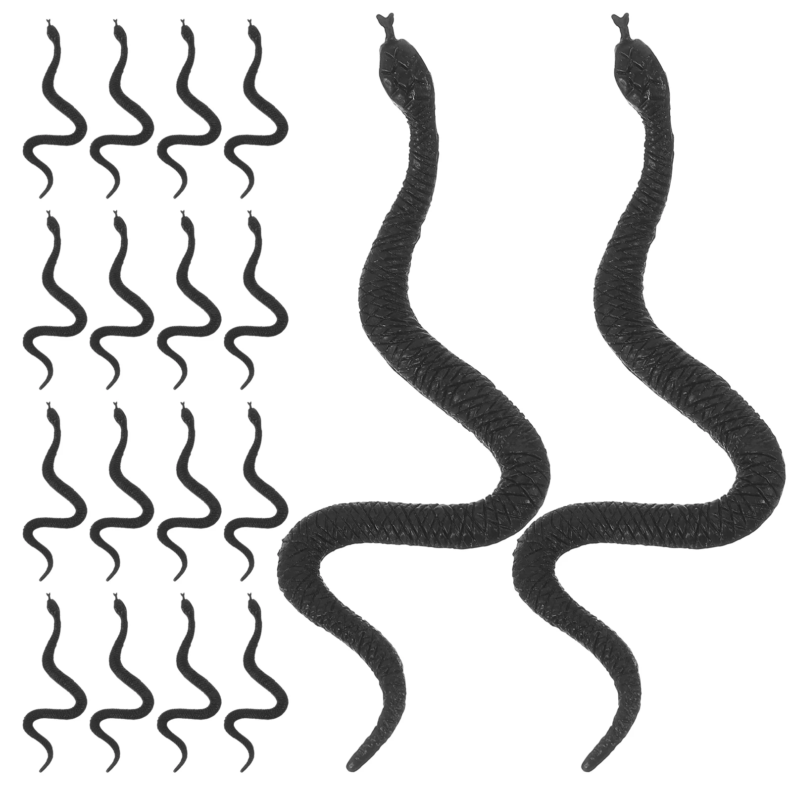 

100 шт., декоративные пластиковые змеи