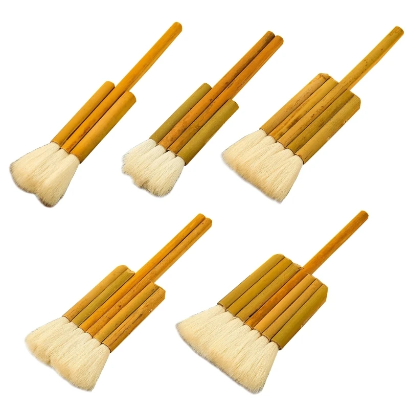 

Professional Hake Brush for Watercolor Hake Art Paintbrushes Hake Blender Brushes Sheep Hair Hake Brushes for Pottery