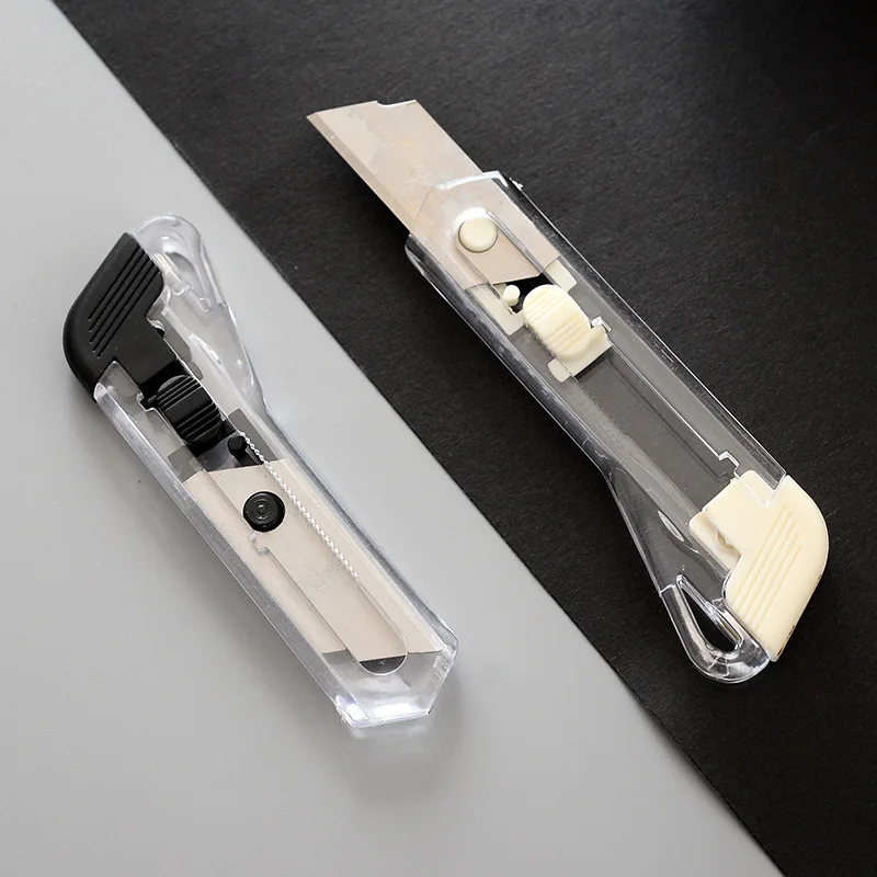 

1 PC Utility Knife Auto-lock Paper Cutter Retractable Razor Aluminum Alloy Blade Box Cutter Home Office Tools