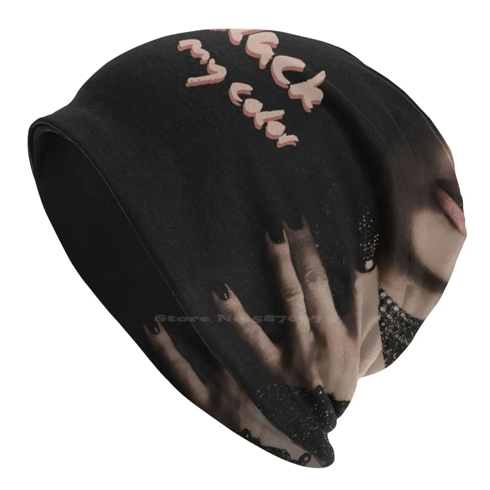 Черный-мой цвет Вязаная шапка теплая уличные шапки как раз раньше Регина Миллс Lana