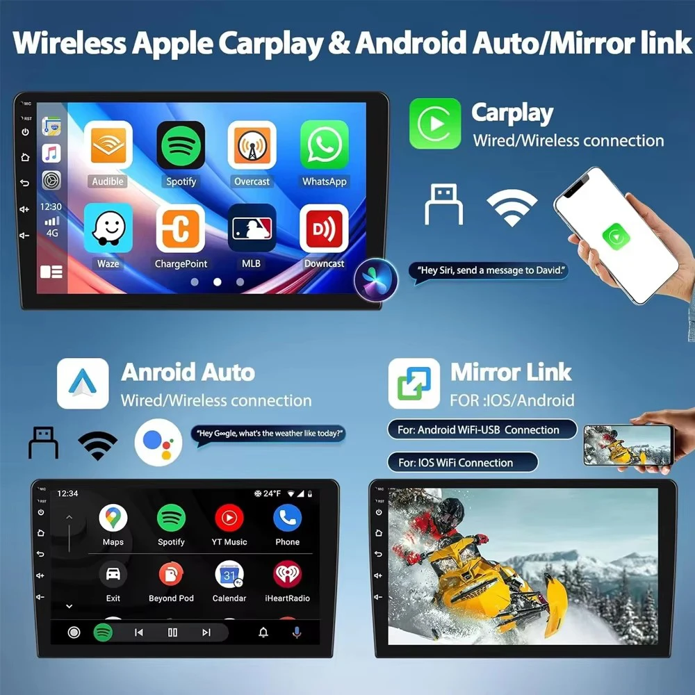 Фото Автомобильный стерео радио мультимедийный плеер для Chevrolet AVEO T250 2006-2012 GPS RDS FM Wireless Carplay Android 15 Auto 2din DVD Head U №2