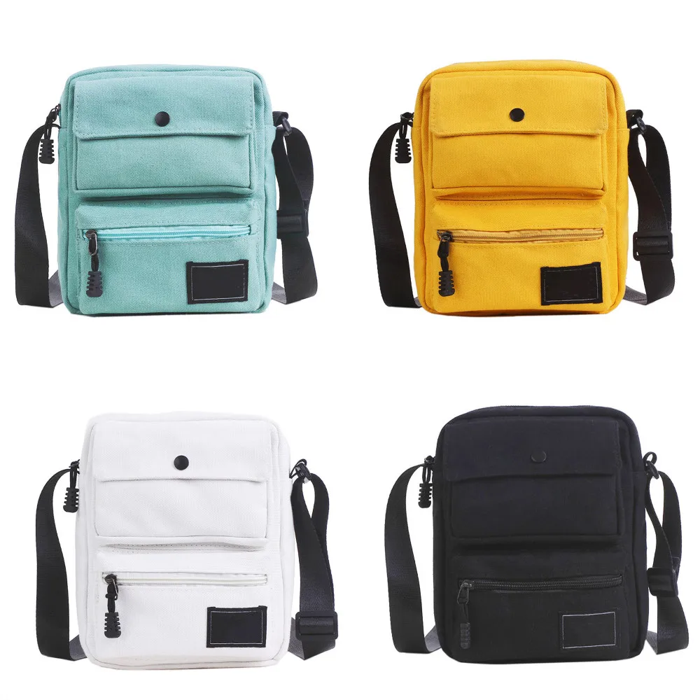

2022 Холщовая Сумка на плечо, модная женская сумка-мессенджер, студенческий кошелек для телефона, Повседневная сумка через плечо на молнии, 22*...
