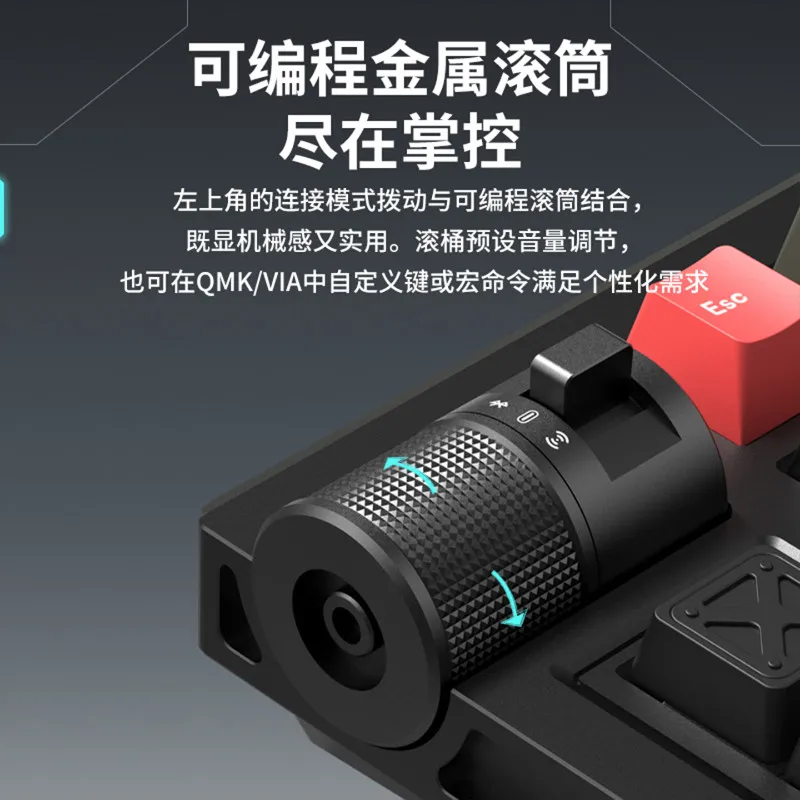 Фото Беспроводная механическая клавиатура Lemokey L1HE 8K из алюминия, с магнитными переключателями Jinlong, для игр и киберспорта (третья модель) №4