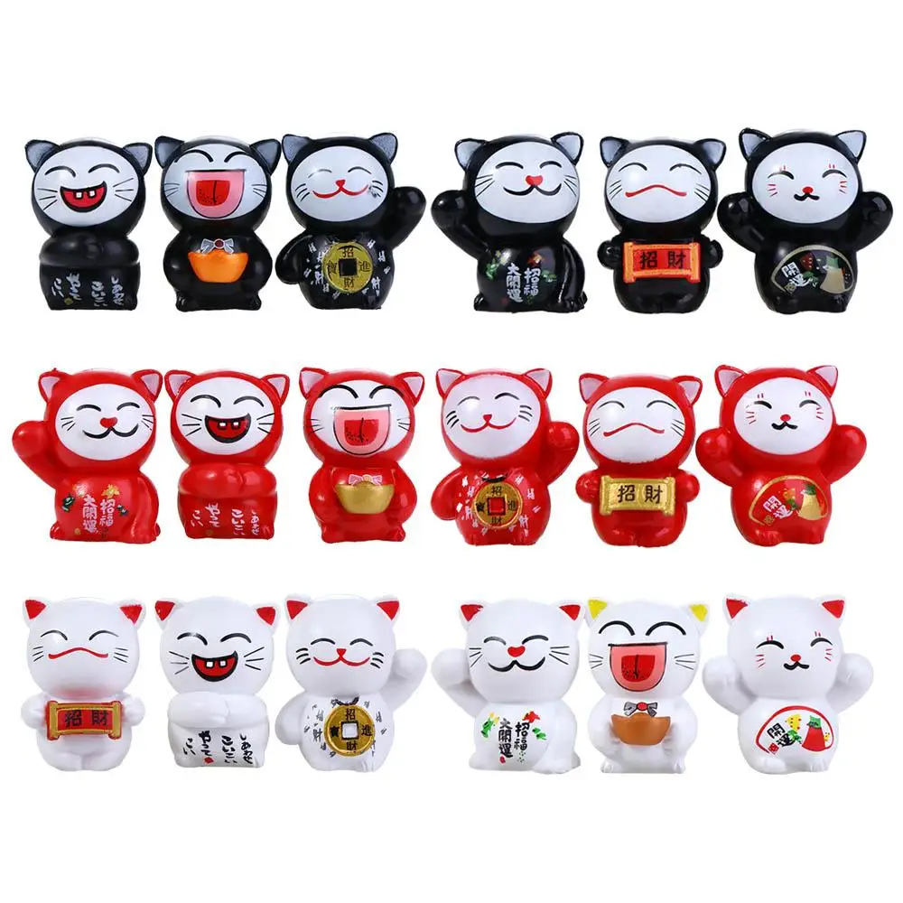 

Фэн-шуй, подарок, украшение для котят, счастливая кошка, искусственное украшение для сада, украшение для кукольного домика, микро-пейзаж