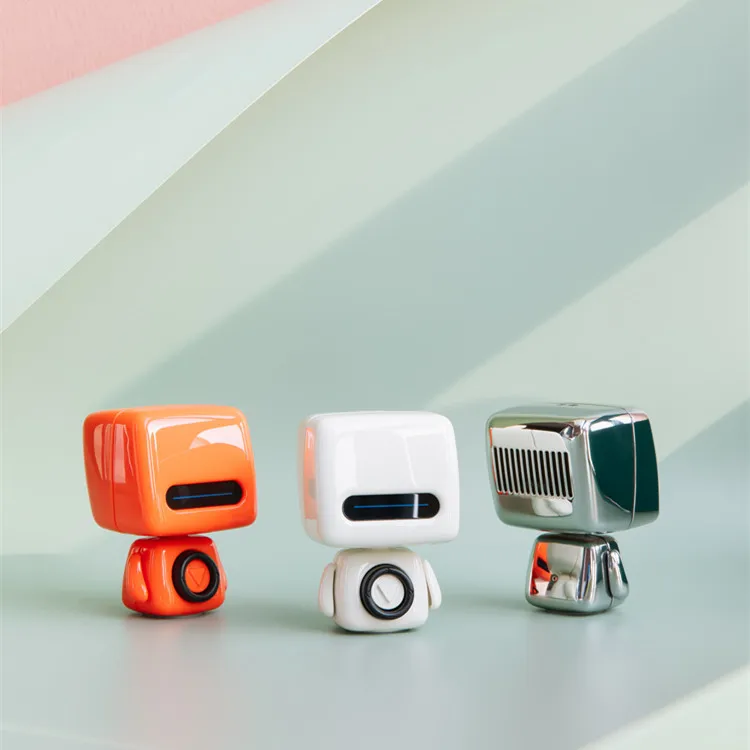 

New Creative Robot Bluetooth Speaker Mini Cute Portable Steel Cannon Wireless Speaker Gift Portable mini audio system