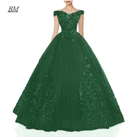 bm quinceanera dresses 2022 ball gown sequined appliques sparkly lace pageant party gown girl birthday sweet 16 vestido 15 anos