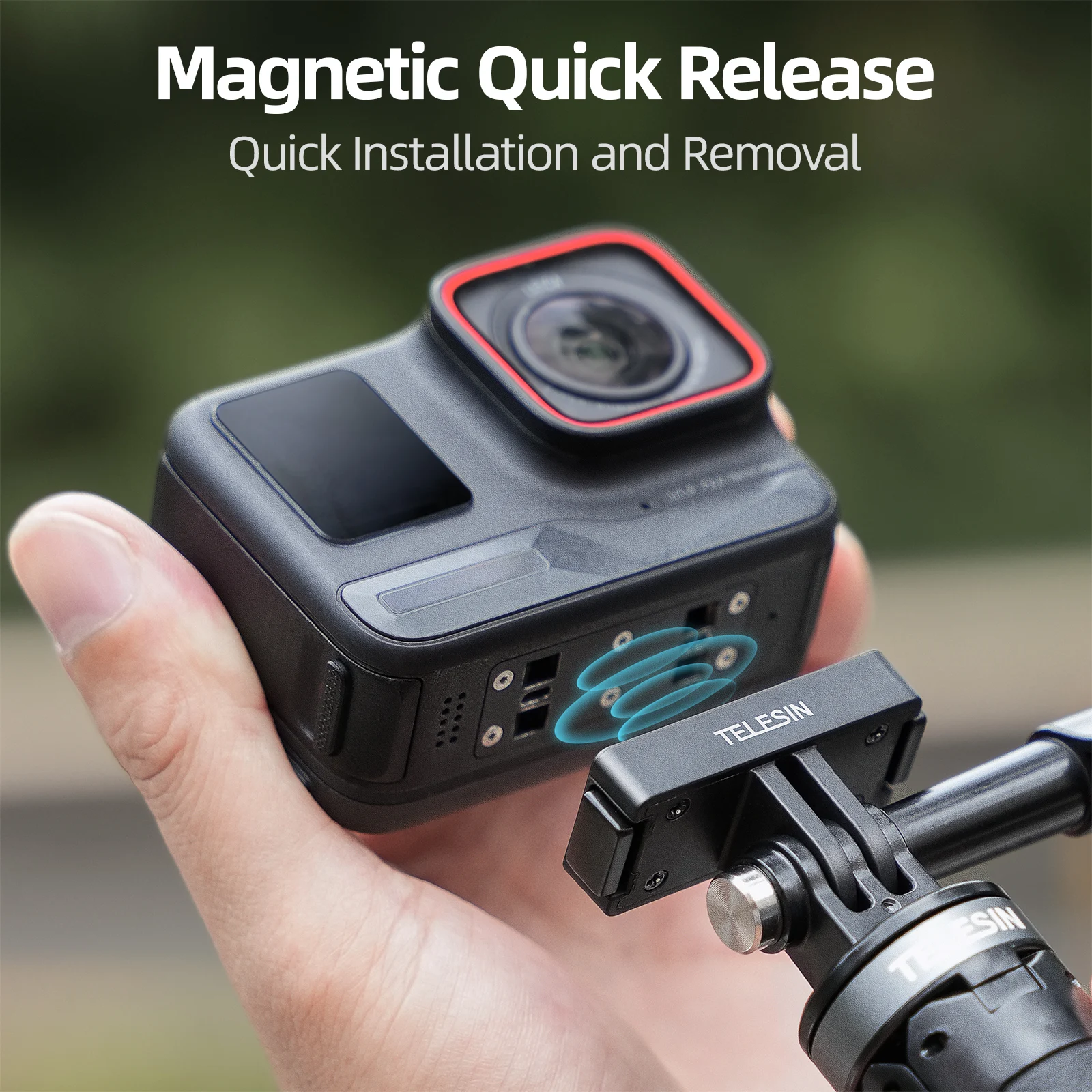 Магнитный адаптер TELESIN с двумя когтями аксессуары для экшн-камеры Insta360 Ace Pro Insta 360