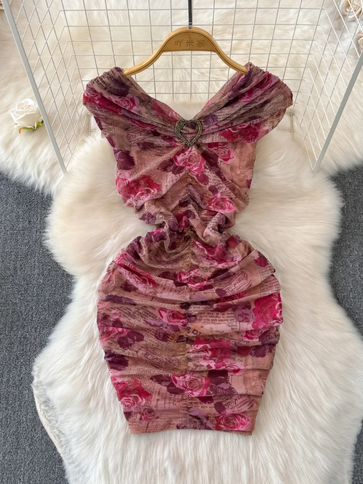 Женское летнее облегающее мини-платье Foamlina с цветочным принтом сексуальное