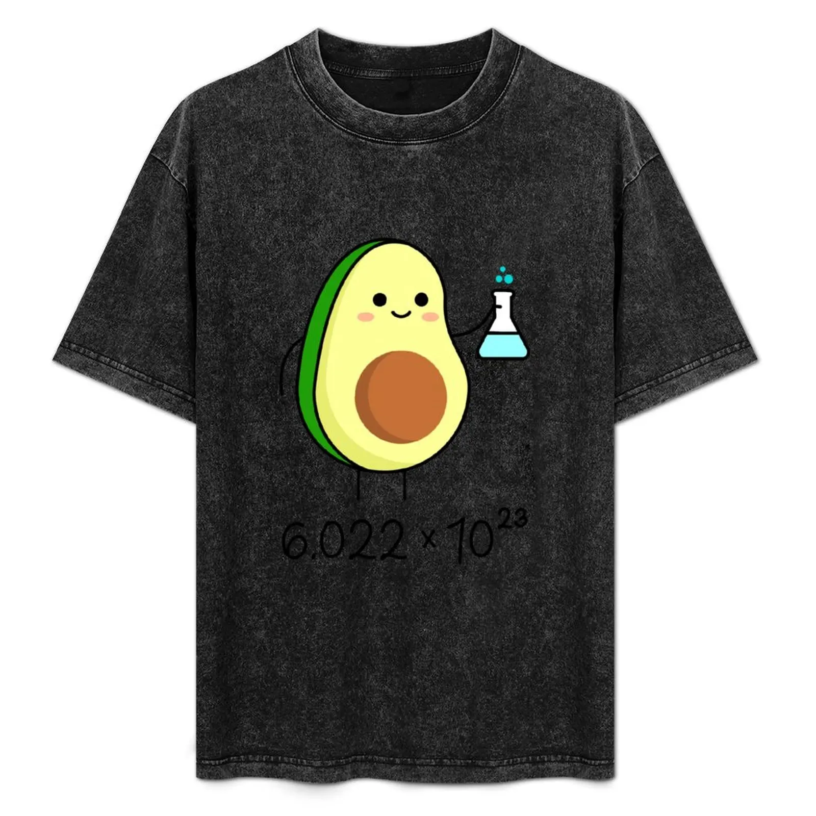 Милый авокадо-химик. Номер Avogadro Каламбур. Футболка мешковатые рубашки одежда