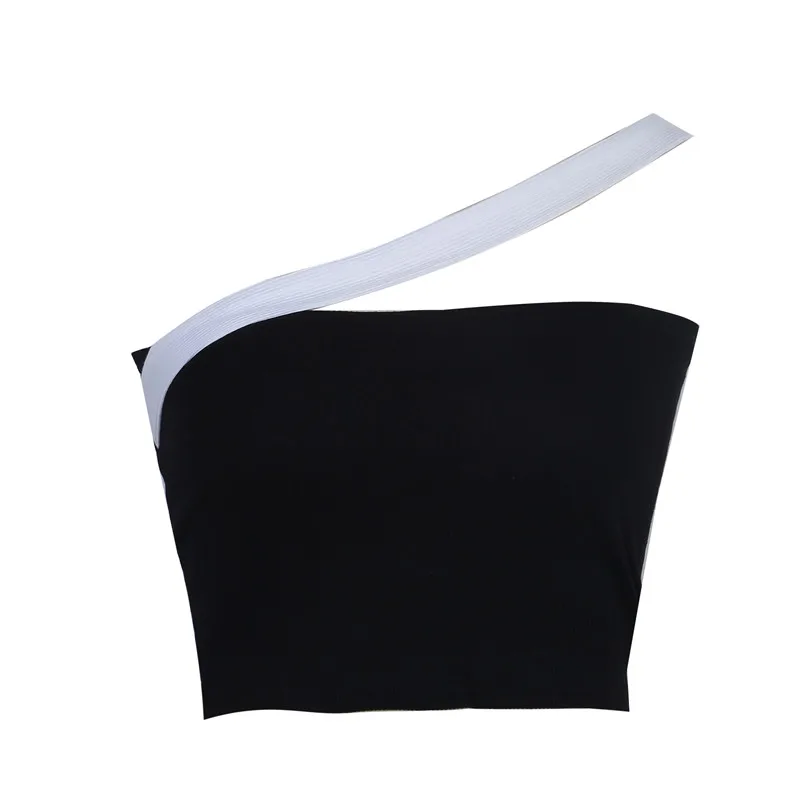 

Майка женская короткая в стиле ретро, облегающий Асимметричный Белый пикантный жилет в стиле Kawaii, Корейская уличная одежда в готическом стиле, Y2k, лето