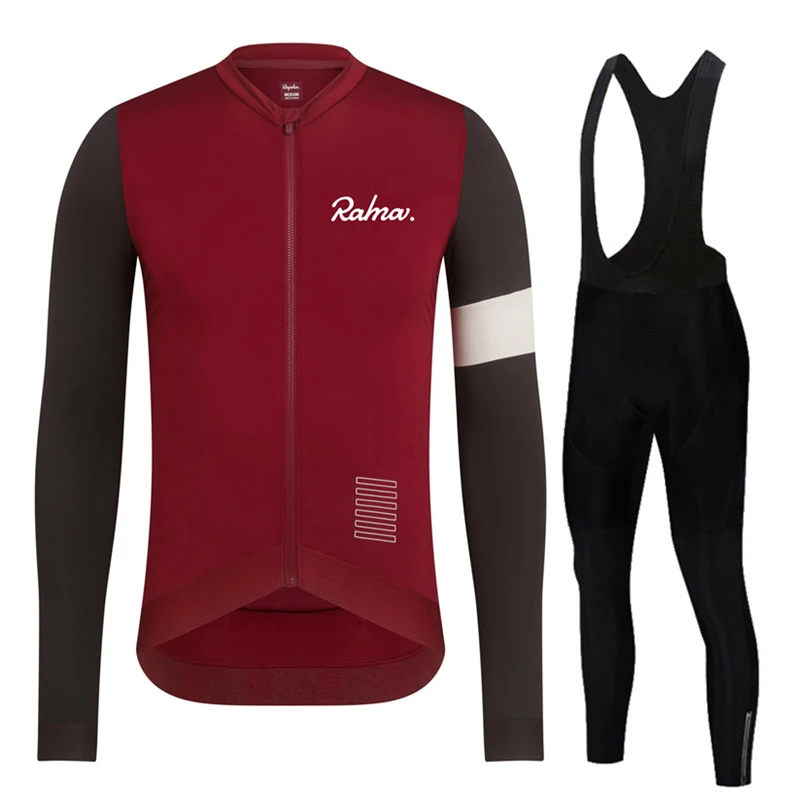 

Весна-Осень 2023, мужской комплект брюк с длинным рукавом и нагрудником, Униформа, рубашка, одежда для шоссейного горного велосипеда, велосипе...