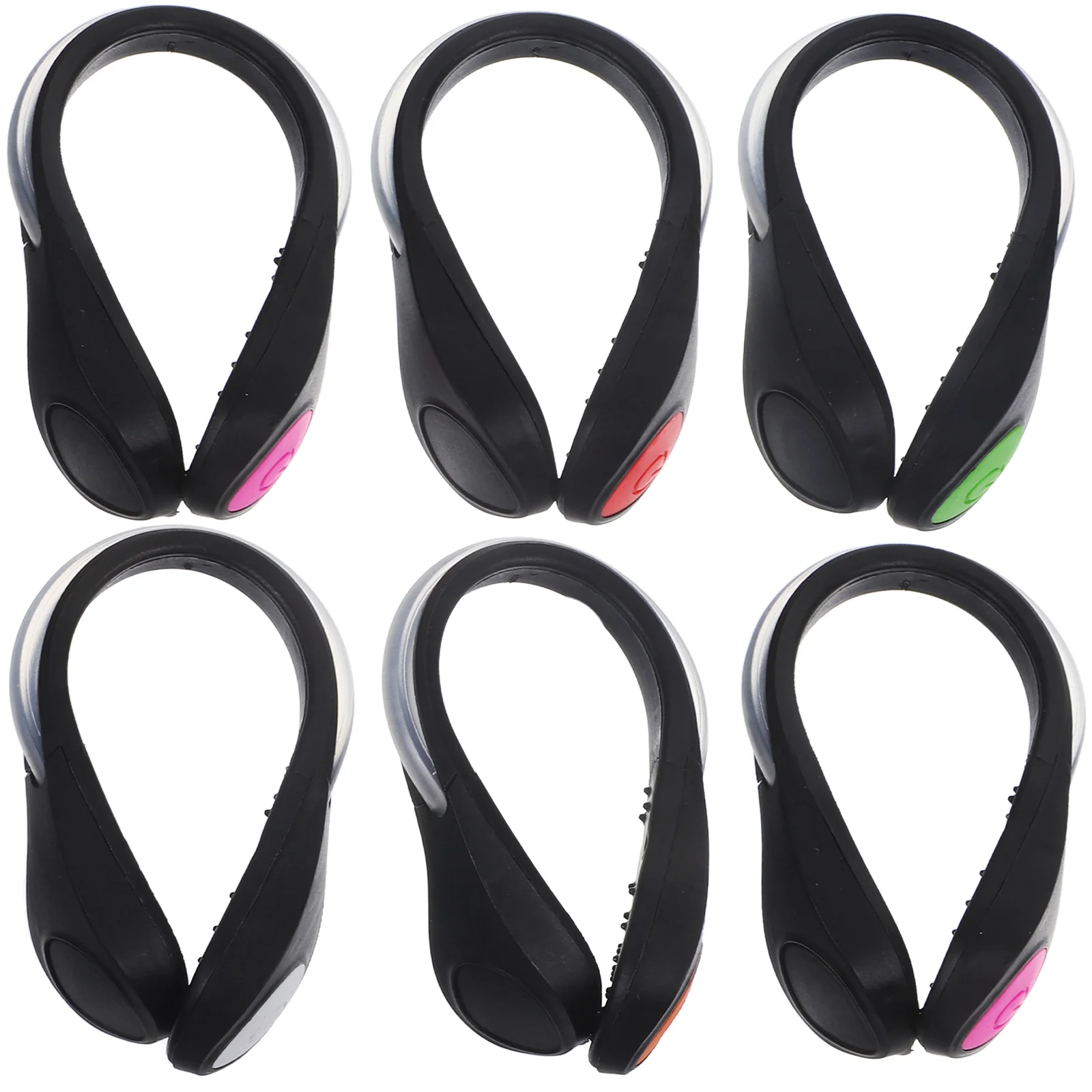 6 шт. ходовые огни светодиодные зажимы для обуви ночные ходьбы светоотражающие