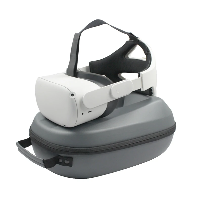 

Portable EVA Travel Protective Case VR Headband For Quest 2 VR Helmet With Adjustable Head Strap