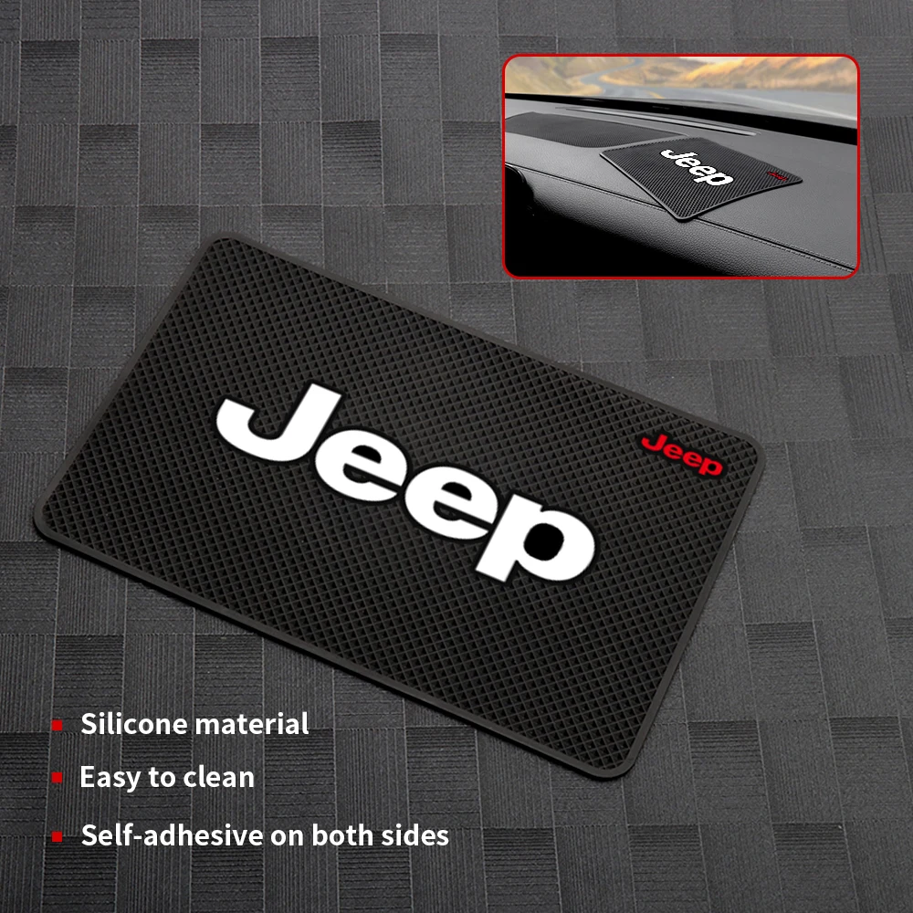 1Pcs Car Styling Dashboard Sticky Pad Phone Holder Anti-skid Silicone Mat For Jeep Grand Cherokee Wrangler Compass Renegade KIA
