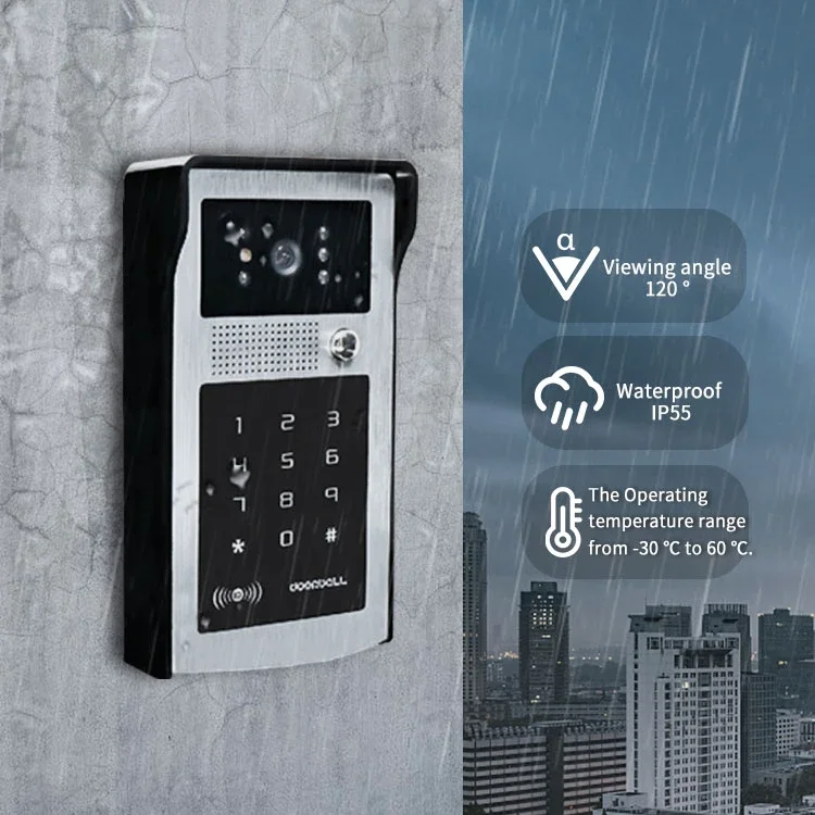 1080P IP с проводным звонком домофон водонепроницаемый Visiophone видеодомофон дверной