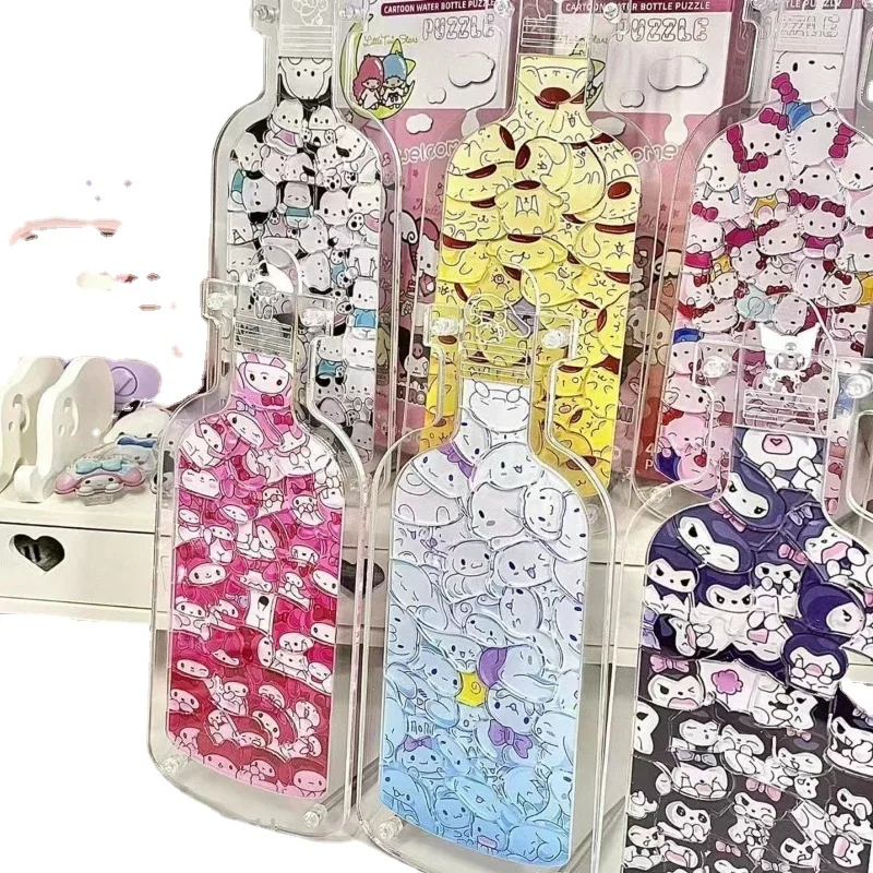 

Sanrio peripheral anime Kuromi My melody acrylic puzzle water bottle toy a bottle for girls creative birthday gift decoration