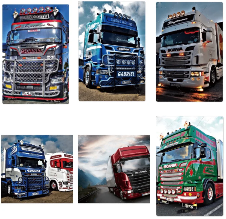 

Декоративная тарелка для мужской пещеры, металлический знак Scania, металлический винтажный жестяной знак, металлический постер, Настенный де...